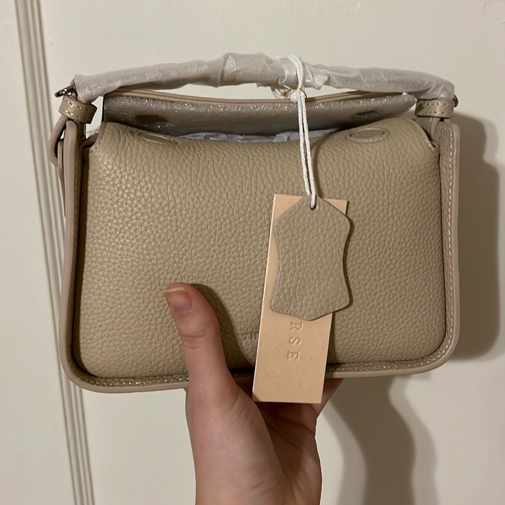 The Horse Mini Clementine Leather bag in the color oat